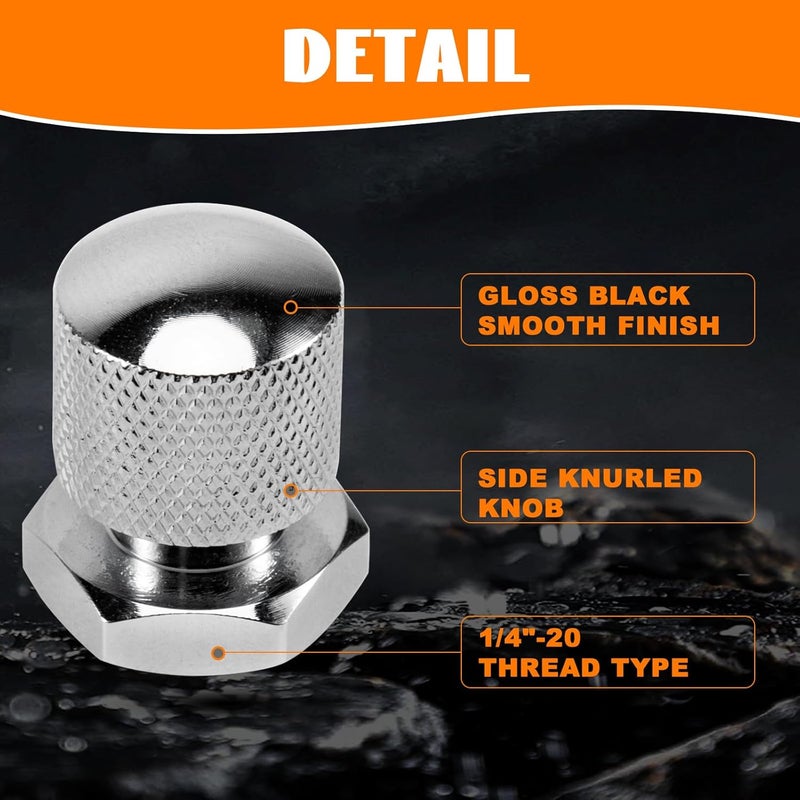 Eumti 2 قطع صمولة تثبيت مقعد الدراجة النارية 1/4"-20 خيوط براغي مصنوعة من النحاس السريع التركيب كروم متوافقة مع جميع طرازات هارلي تورينغ وسوفتيل 1999 وما بعدها - Image 4